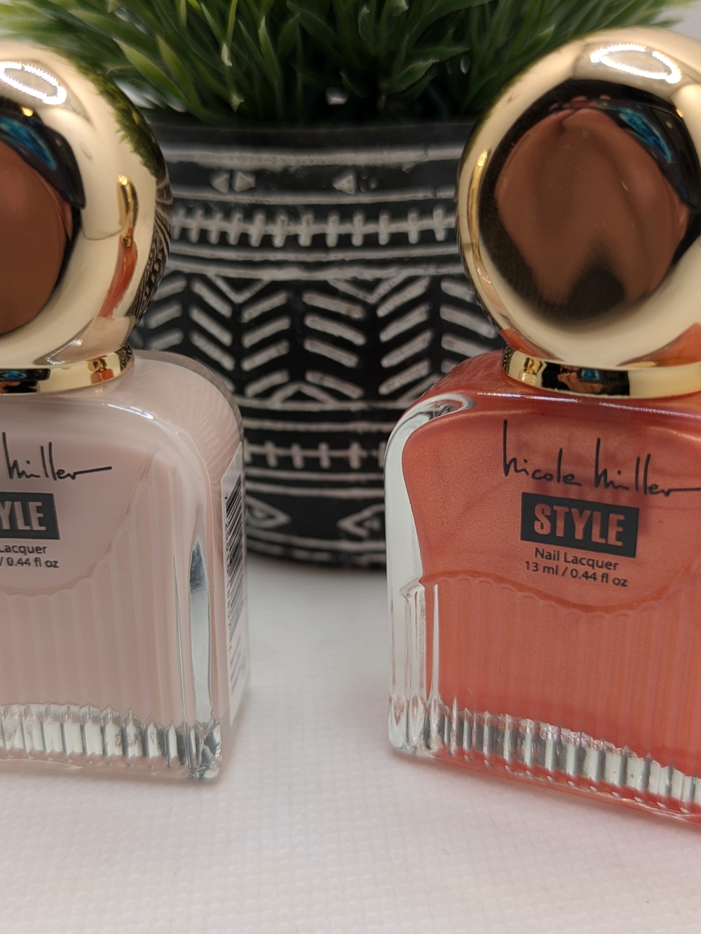 Nicole Miller STYLE Nail Lacquer Duo - Soft Pink & Coral-Orange - Picture 3 of 5